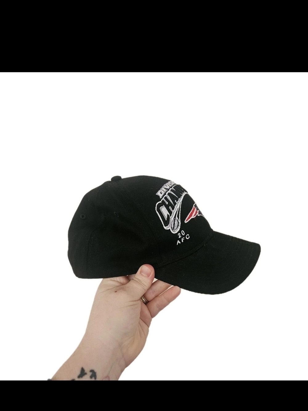 Reebok New England Patriots  2004 AFC East Division Champions Cap Black Vtg NFL